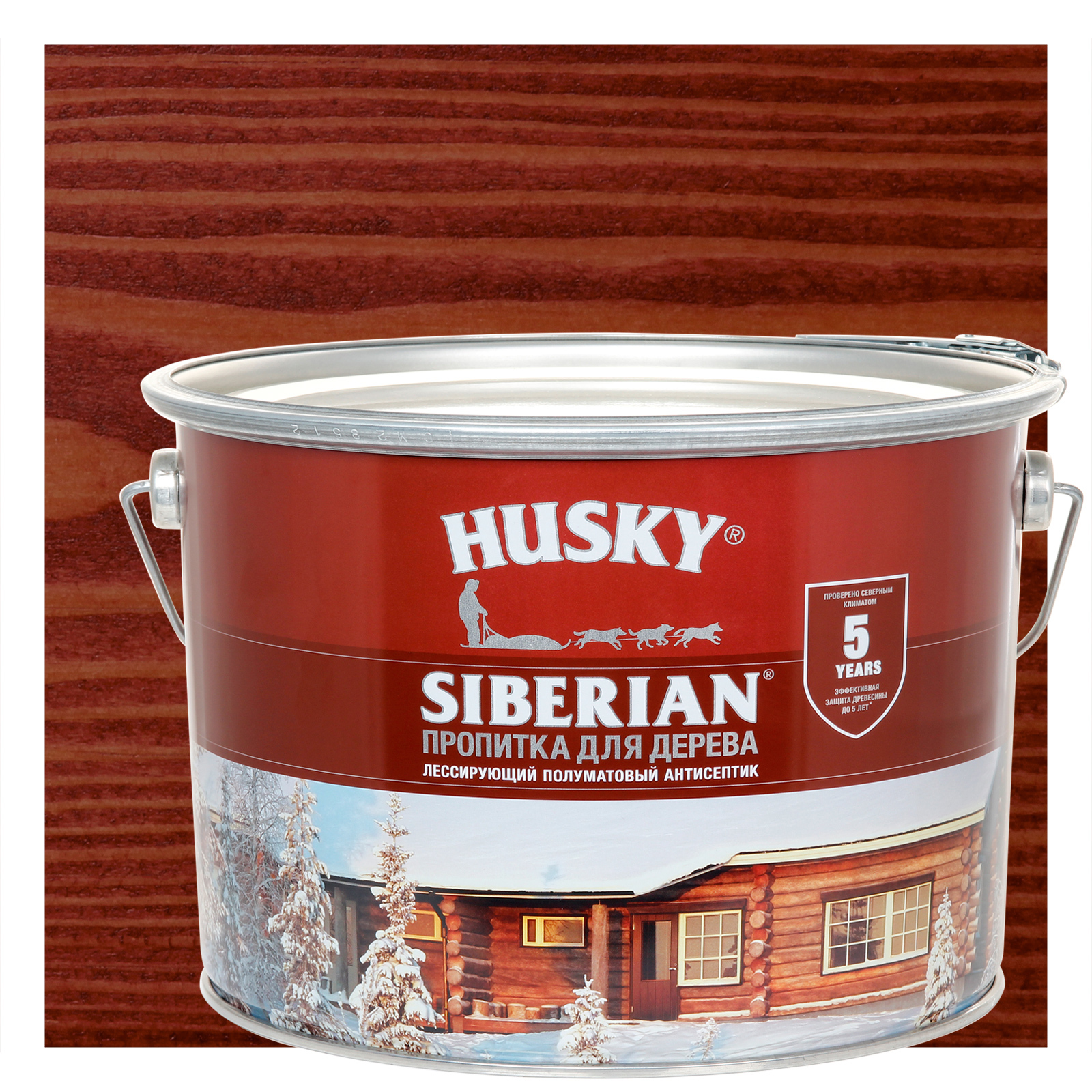 Пропитка для дерева Husky Siberian полуматовая цвет красное дерево 9 л ✳️  купить по цене 2678 ₽/шт. в Оренбурге с доставкой в интернет-магазине Леруа  Мерлен