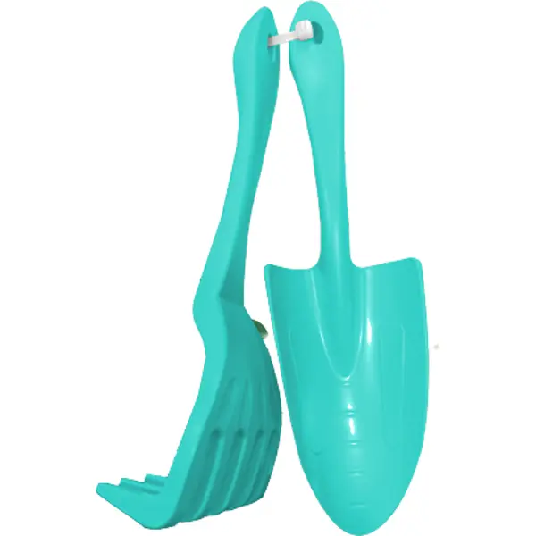 Набор садовых инструментов In garden 2 предмета: лопатка и грабельки зеленый пояс для садовых инструментов с 4 сумками