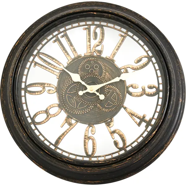 Часы настенные Dream River DMR круглые ø40 см цвет коричневый часы настольные dream river месяц ea 1194 круглые металл коричневый бесшумные ø22