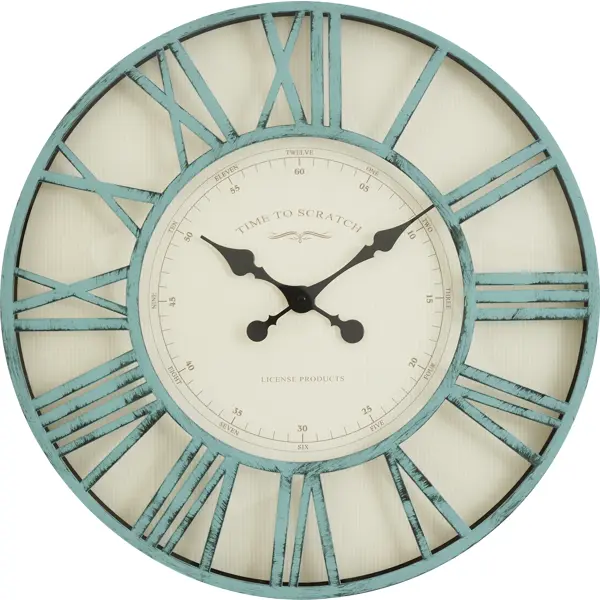 Часы настенные Dream River DMR круглые ø51.2 см цвет голубой zeppelin atlantic синий циферблат кожаный автомат 8466 3 84663 мужские часы