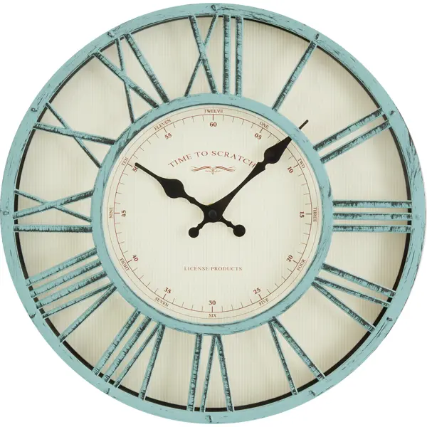 Часы настенные Dream River DMR круглые ø30.4 см цвет голубой часы настенные dream river шестеренки gh61159 круглые металл бесшумные ø40