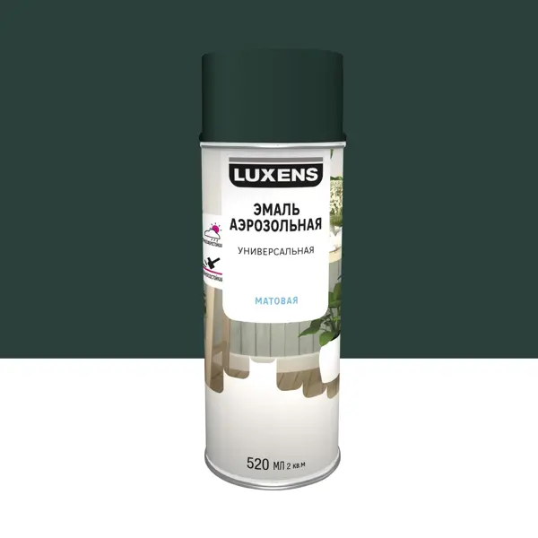 Эмаль аэрозольная декоративная Luxens матовая цвет зеленый мох 520 мл эмаль по ржавчине 3 в 1 luxens темно зеленый 0 9 кг
