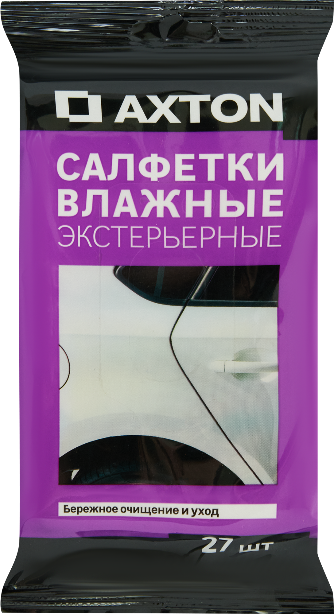 Салфетки влажные для стекол и зеркал Axton, 27 шт.