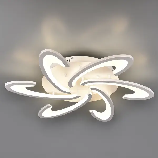 фото Люстра потолочная светодиодная диммируемая, ritter malta 52019 1, с д/у, 108 вт, 36 м², регулируемый белый свет, цвет белый