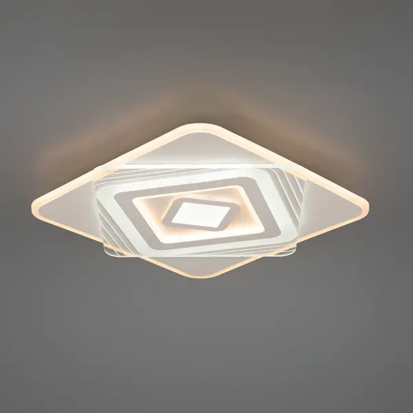 фото Люстра потолочная светодиодная диммируемая, ritter brienno 52387 1, с д/у, 100 вт, 45 м², регулируемый белый свет, цвет белый