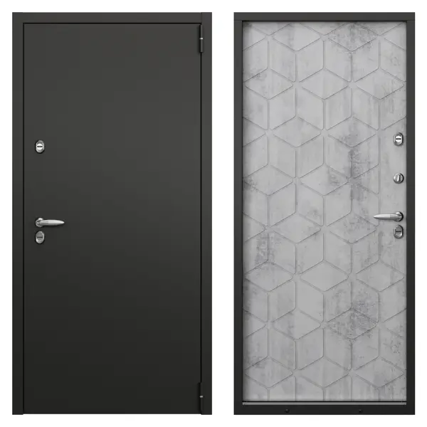 фото Дверь входная металлическая норда, 950 мм, правая, цвет арт светло-серый torex