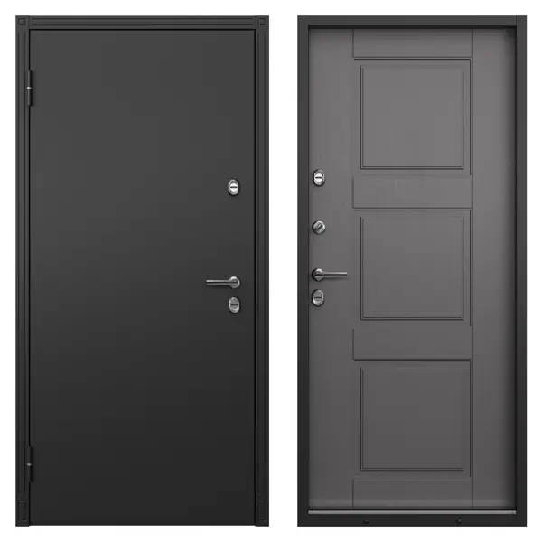 фото Дверь входная металлическая, термо, 950 мм, левая, цвет катро титан torex