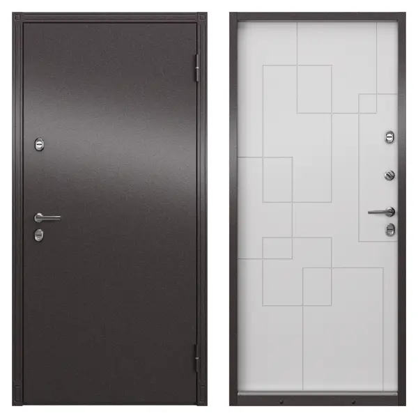 Дверь входная металлическая Термо 880 мм правая цвет ринго белый дверь входная металлическая термо 880 мм правая ринго белый