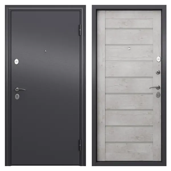фото Дверь входная металлическая страйд тиволи 860 мм правая цвет серый torex