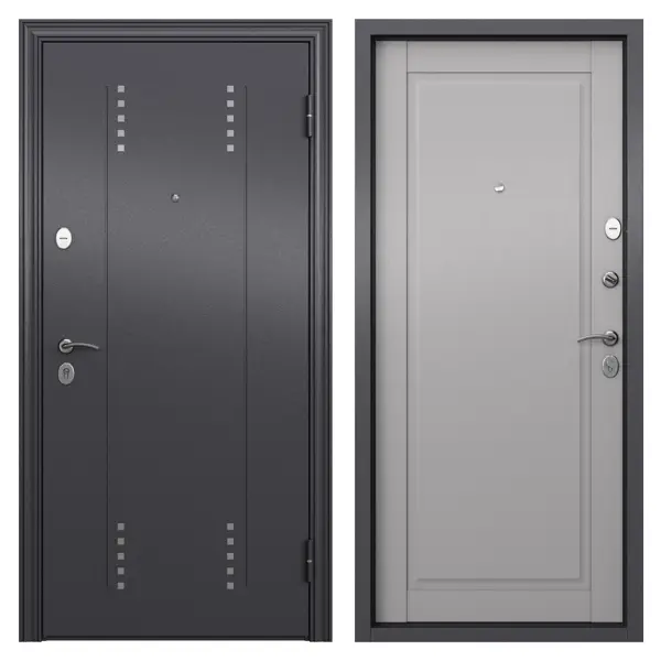 фото Дверь входная металлическая страйд пьемонт 950 мм правая цвет серый torex