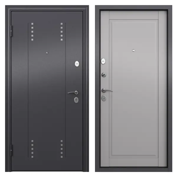 фото Дверь входная металлическая страйд пьемонт 950 мм левая цвет серый torex