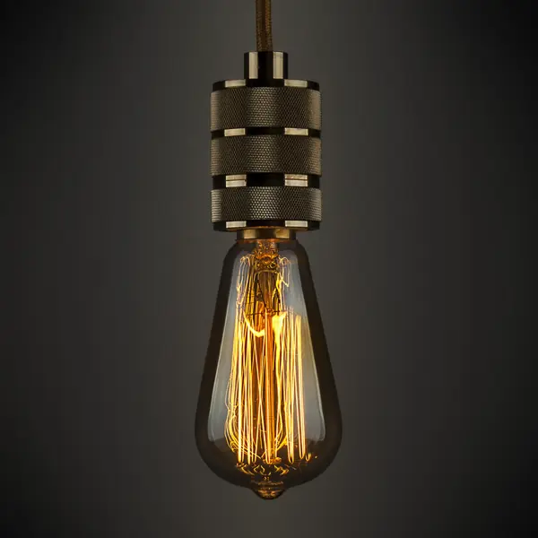 фото Лампа накаливания elektrostandard «эдисон st64» e27 230 в 60 вт колба прозрачная с золотистым напылением, тёплый белый свет