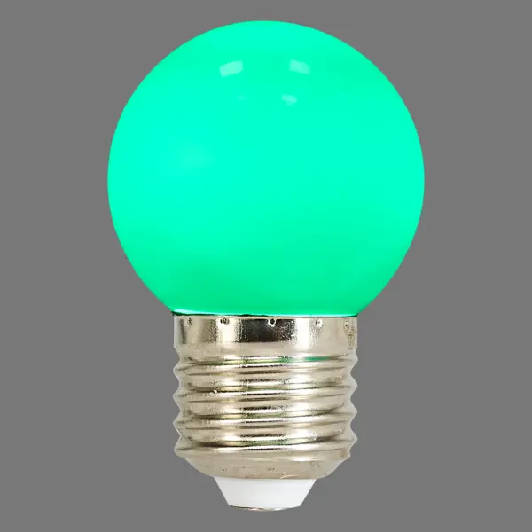 Лампа светодиодная Volpe E27 220 В 1 Вт шар матовый 80 лм зелёный свет подсвечник санта 2 5х5 5 см зелёный