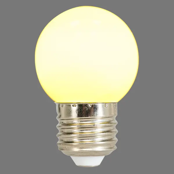 Лампа светодиодная Volpe E27 220 В 1 Вт шар матовый 80 лм жёлтый свет led plrs 3720 240v 2 3м g bl зеленые светодиоды каучуковый пр