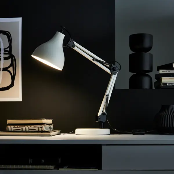 Рабочая лампа настольная Inspire Ennis цвет белый симпатичный дизайн night light настольная лампа с дистанционным управлением