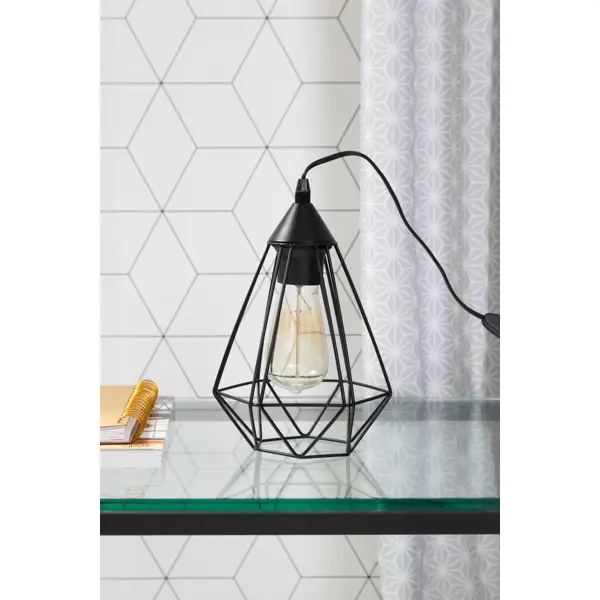 Настольная лампа Inspire Byron E27x40 Вт, цвет чёрный торшер inspire new sofa металл чёрный
