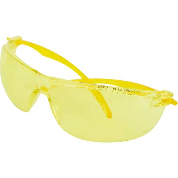 Очки защитные открытые Dexter желтые с защитой от запотевания защитные очки с дужками champion c1008 желтые