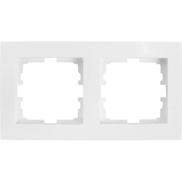 Рамка для розеток и выключателей Lezard Vesna 2 поста горизонтальная цвет белый рамка для розеток и выключателей горизонтальная таймыр 3 поста белый