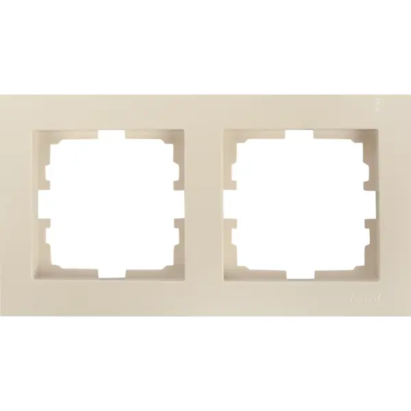 Рамка для розеток и выключателей Lezard Vesna 2 поста горизонтальная цвет кремовый горизонтальная двойная рамка lezard