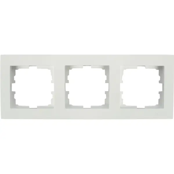 Рамка для розеток и выключателей Lezard Vesna 3 поста горизонтальная цвет белый четырехместная горизонтальная рамка lezard