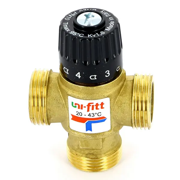 Клапан термостатический ГВС 20-43ГРАД 1НР прямой термостатический клапан pro aqua