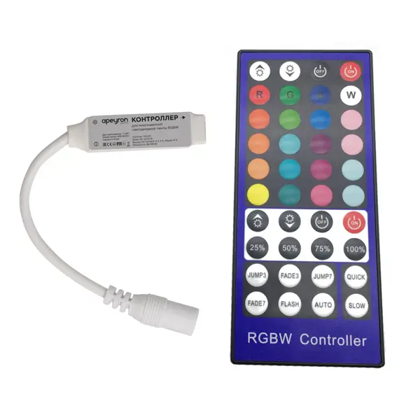 Контроллер для светодиодной ленты RGBW 12/24 В 96/192 Вт IP20 контроллер для светодиодной ленты rgb 216вт 432вт 01120