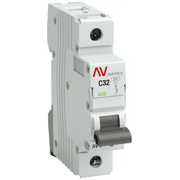 Автоматический выключатель EKF Averes AV-6 1P C32 А 6 кА mcb6-1-32C-av автоматический дозатор электрического водяного насоса