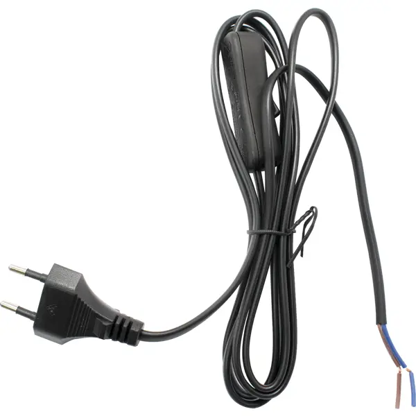 Шнур Oxion с выключателем 1.8 м цвет черный инструмент для зачистки тв кабеля oxion 100 мм