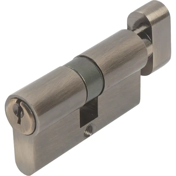 Цилиндр AX102/60 30х30 мм, ключ/вертушка, цвет бронза цилиндр под английский ключ al 60 ключ ключ бронза