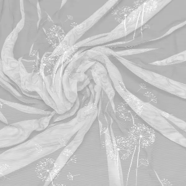фото Занавеска одуванчик 200x160 см цвет белый без бренда
