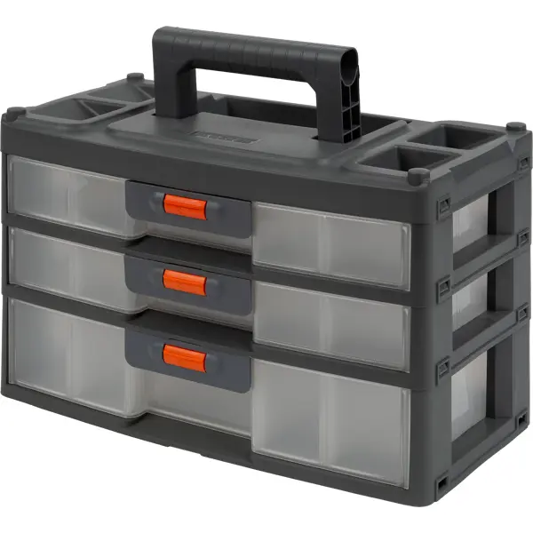 Органайзер для хранения мелочей Blocker Expert 3 секции цвет серый органайзер для хранения ватных палочек с крышкой 9 × 7 × 10 см в картонной коробке прозрачный