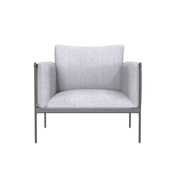 фото Набор садовой мебели naterial levo сталь/текстилен/полиэстер/стекло серый: стол и 2 кресла