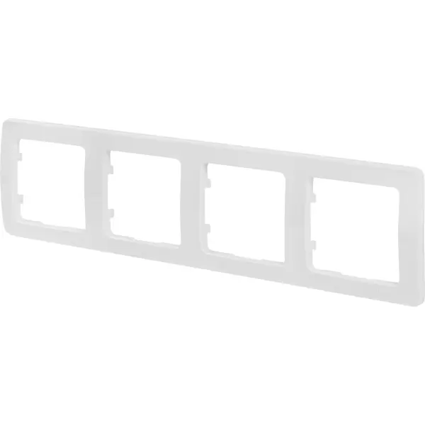 Рамка для розеток и выключателей Hegel Мастер 4 поста цвет белый рамка hegel master 5 m 36 2x8 1 см пластик белый
