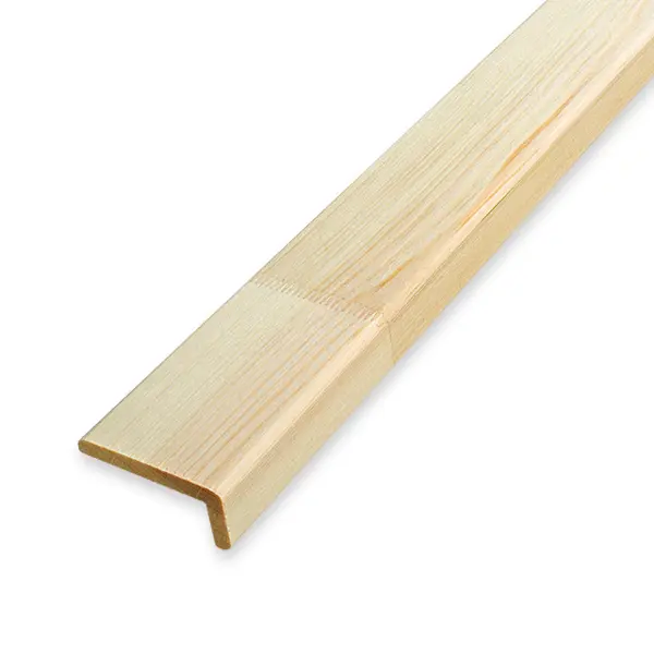 Уголок плоский деревянный сращенный разнобокий 18x40x1000 мм Сосна Экстра штапик деревянный сращенный 10x10x1000 мм сосна экстра