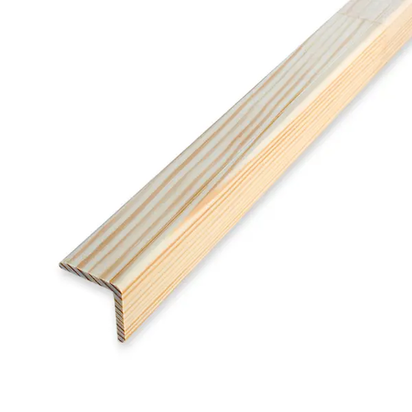 Уголок плоский деревянный сращенный равнобокий 30x30x1000 мм Сосна Экстра