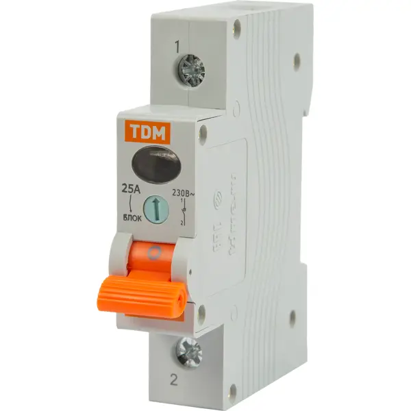 Выключатель нагрузки TDM Electric ВН-32 1P 25 А выключатель нагрузки tdm electric мп 63 3p 63 а трёхпозиционный