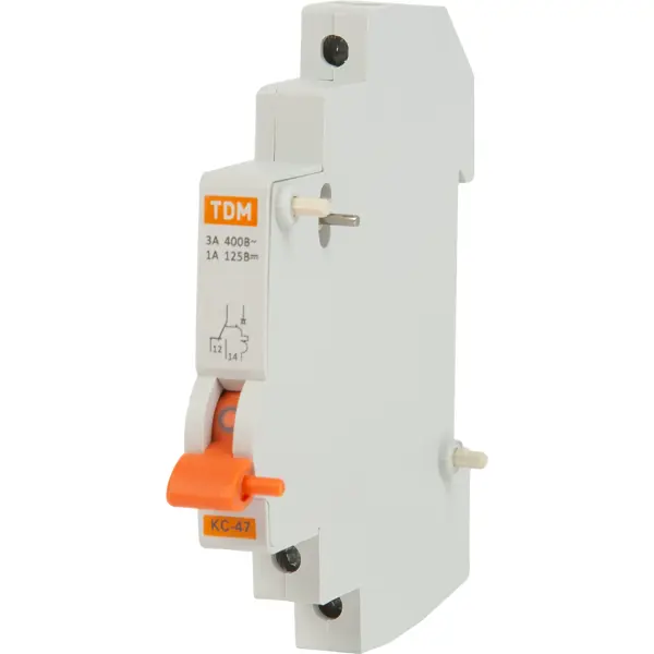 Контакт дополнительный TDM Electric КС47 на DIN-рейку контактор tdm electric кмн 11811 18 а 230 в ас3 1нз