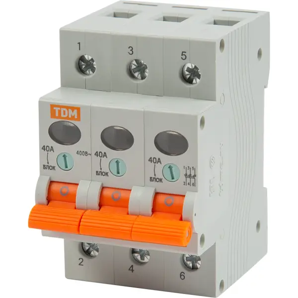 Выключатель нагрузки TDM Electric ВН-32 3P 40 А выключатель нагрузки tdm electric вн 32 4p 25 а