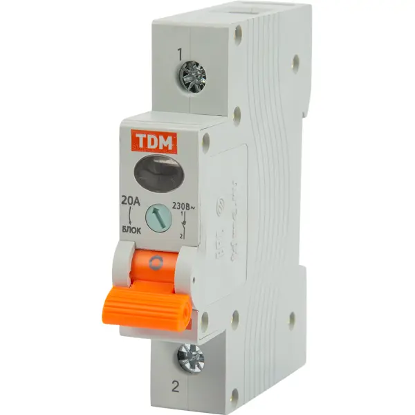 Выключатель нагрузки TDM Electric ВН-32 1P 20 А выключатель скрытой установки двухклавишный без заземления 10 а ip54 tdm electric вуокса sq1803 0102