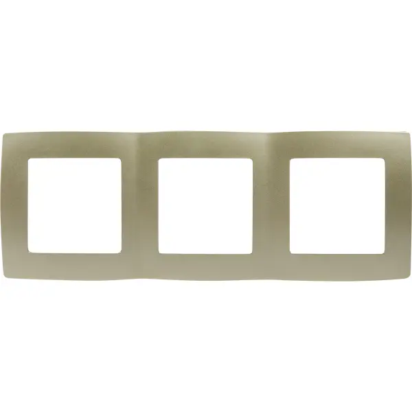 Рамка для розеток и выключателей Эра 12-5003-04 3 поста цвет бежевый рамка для розеток и выключателей эра 12 5003 03 3 поста серый