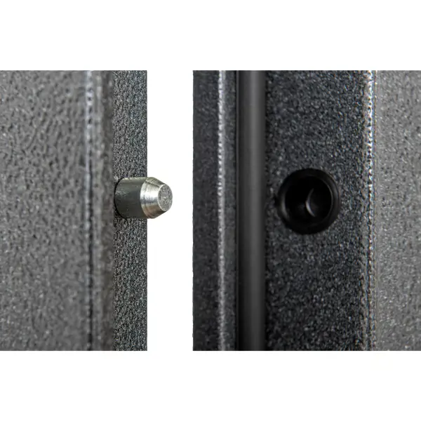фото Дверь входная металлическая порта р-4 т80 белый/букле графит 880 мм левая без бренда