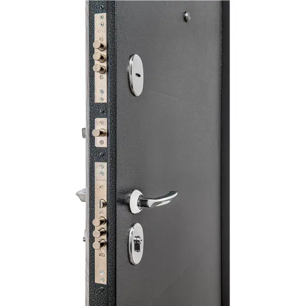 фото Дверь входная металлическая порта р-2 дуб европейский 980 мм правая цвет серый/ антик серебро без бренда