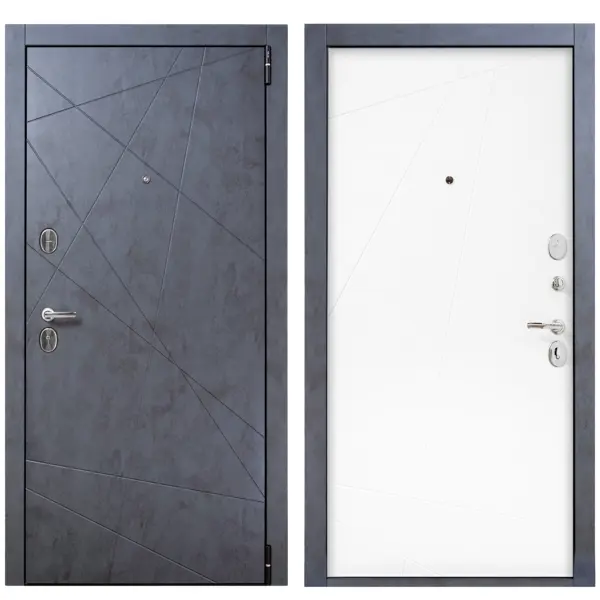 Дверь входная металлическая Порта Р-3 Graphit Art/Super White 880 мм правая дверь входная металлическая порта р 3 graphit art grey art 880 мм правая