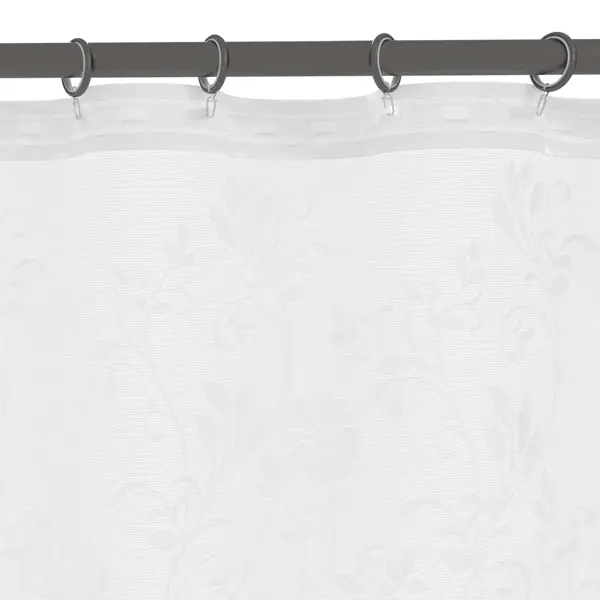 фото Занавеска на ленте ромашки 250x165 см цвет белый без бренда