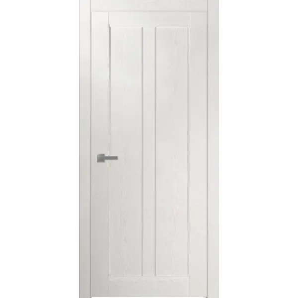 Дверь межкомнатная Челси глухая финиш-бумага ламинация цвет ясень жемчужный 60x200 см (с замком)