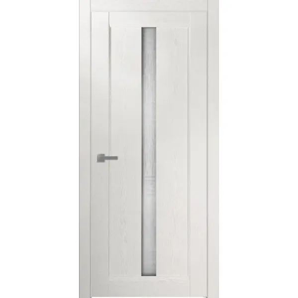 Дверь межкомнатная Челси остекленная финиш-бумага ламинация цвет ясень жемчужный 60x200 см (с замком)