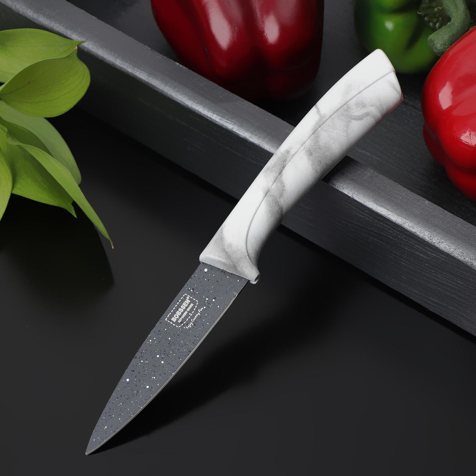 Кухонные ножи для овощей. Нож овощной 9см. Stone. Лезвия для ножей. Нож нержавеющая сталь. На острие ножа.