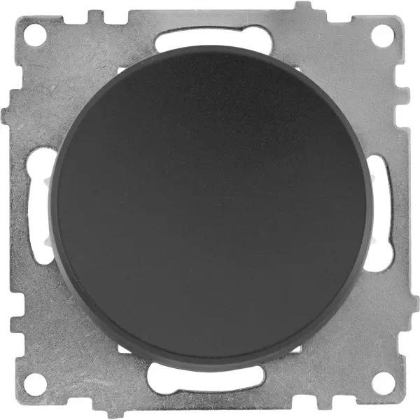 Выключатель встраиваемый Onekeyelectro 1 клавиша с самовозвратом цвет черный импульсное реле finder