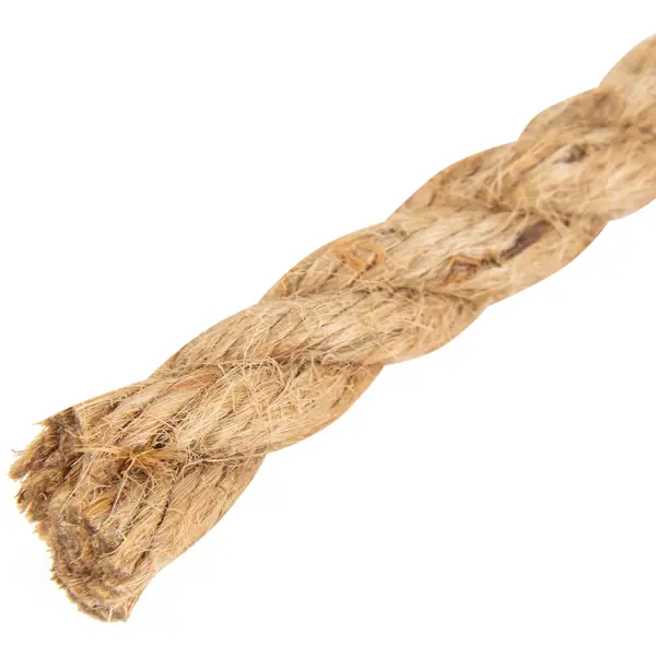 Веревка джутовая 10 мм цвет бежевый, 20 м/уп. веревка джутовая 6 мм коричневый на отрез