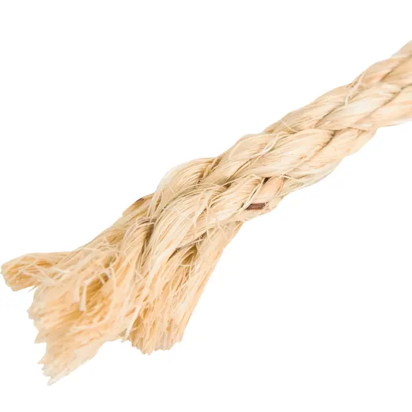 Веревка сизалевая 6 мм цвет бежевый, 20 м/уп. крученая сизалевая веревка стройбат